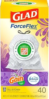 Glad x Home Depot Gain Lavender Scented ForceFlex Trash Bags