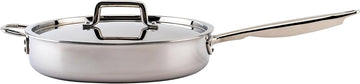 WINCO Tri-Ply Saute Pan, Silver