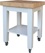 IC INTERNATIONAL CONCEPTS 24" Solid Wood Kitchen Cart