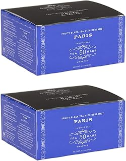 Harney & Sons Paris Tea Bags - Box of 50 Tea Bags (Pack of 2) Fruity Black Tea with Bergamot