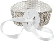 Reliant Ribbon Floral Accessories - Graceful Lady Princess Wristlet 6 Rows - 1 Pc, Clear, 7/8 Inch, 1 Piece