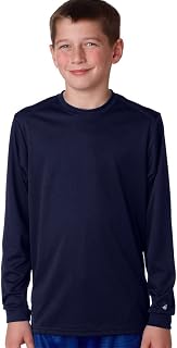 Badger B-Core Youth Long Sleeve T-Shirt XS Navy