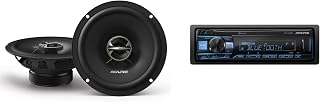 Alpine UTE-63BT Mech-Less Digital Media Receiver with Bluetooth® Wireless Technology w/EL-E65-G Coaxial Speaker Set