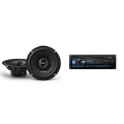 UTE-63BT Mech-Less Digital Media Receiver with Bluetooth® Wireless Technology w/EL-E65-G Coaxial Speaker Set by Alpine – Commercial Grade