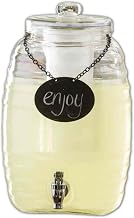 TableCraft Beehive Glass Beverage Dispenser by AS ONE – 9.5 liters, Glass, Transparent, Model BDG1000