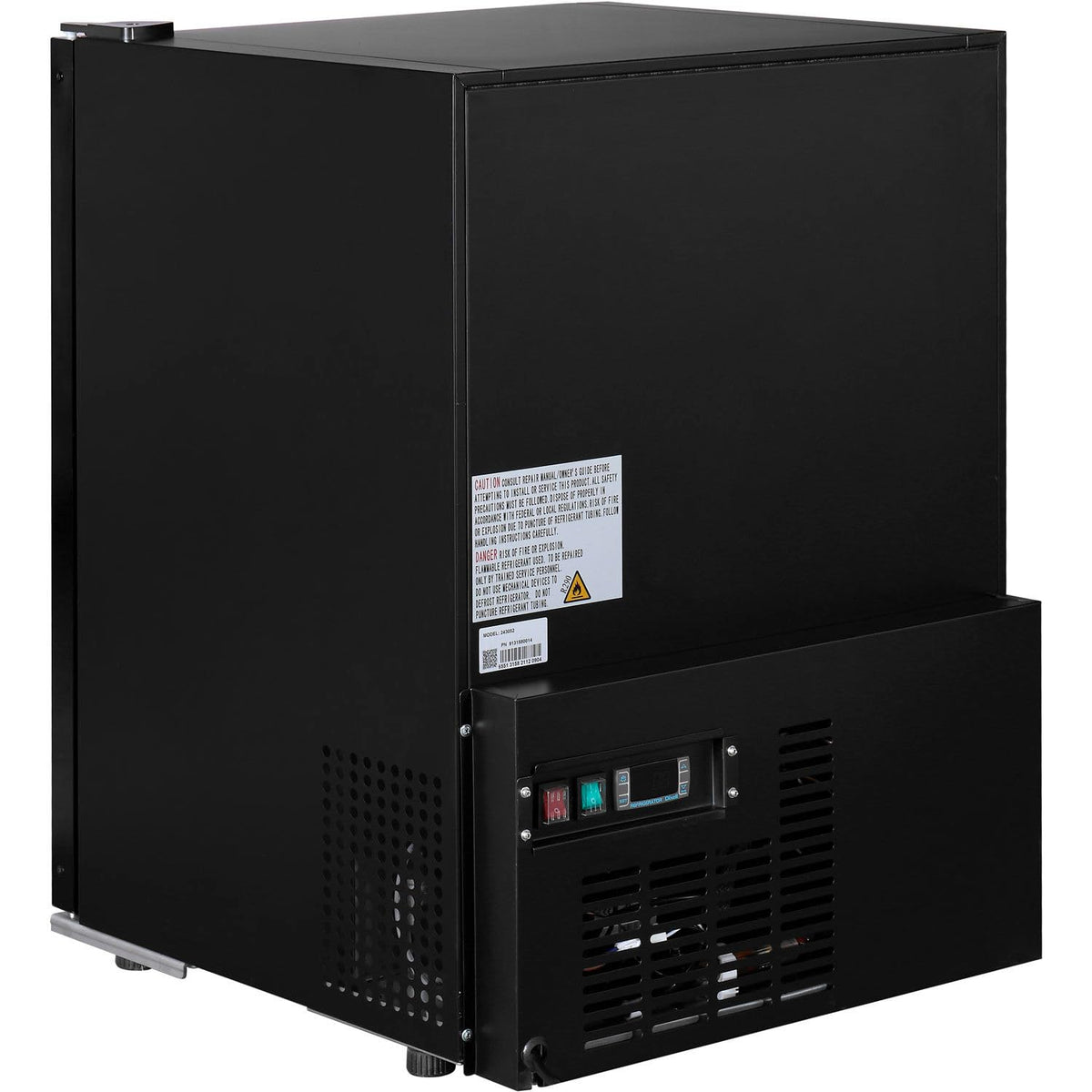 Global Industrial Countertop Merchandising Refrigerator by Nexel – 4.9 cubic_feet, Steel, Black, Model G138BMF-HC