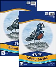 UCREATE Mixed Media Art Paper, Heavyweight, 12" x 18", 60 Sheets Per Pack, 2 Packs