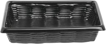Marco Produce Baskets with Drainage Holes Rectangular Black ABS - 10L x 12"W x 3 1/4"H