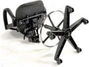 5-Way Adjustable Ergonomic Stool with Loop Armrests Black by Global Industrial – 18.5"W x 18"D x 13"H, Polyurethane, Black, Model A203TMX+19C2ARM