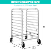 10 Tier Bun Pan Rack by ReunionG – 10 Tiers, Aluminum, Silver, Model KC44420