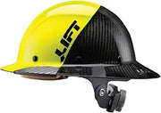 LIFT Safety DAX Fifty 50 Carbon Fiber Full Brim Hardhat (Yellow)