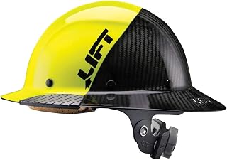 LIFT Safety DAX Fifty 50 Carbon Fiber Full Brim Hardhat (Yellow)
