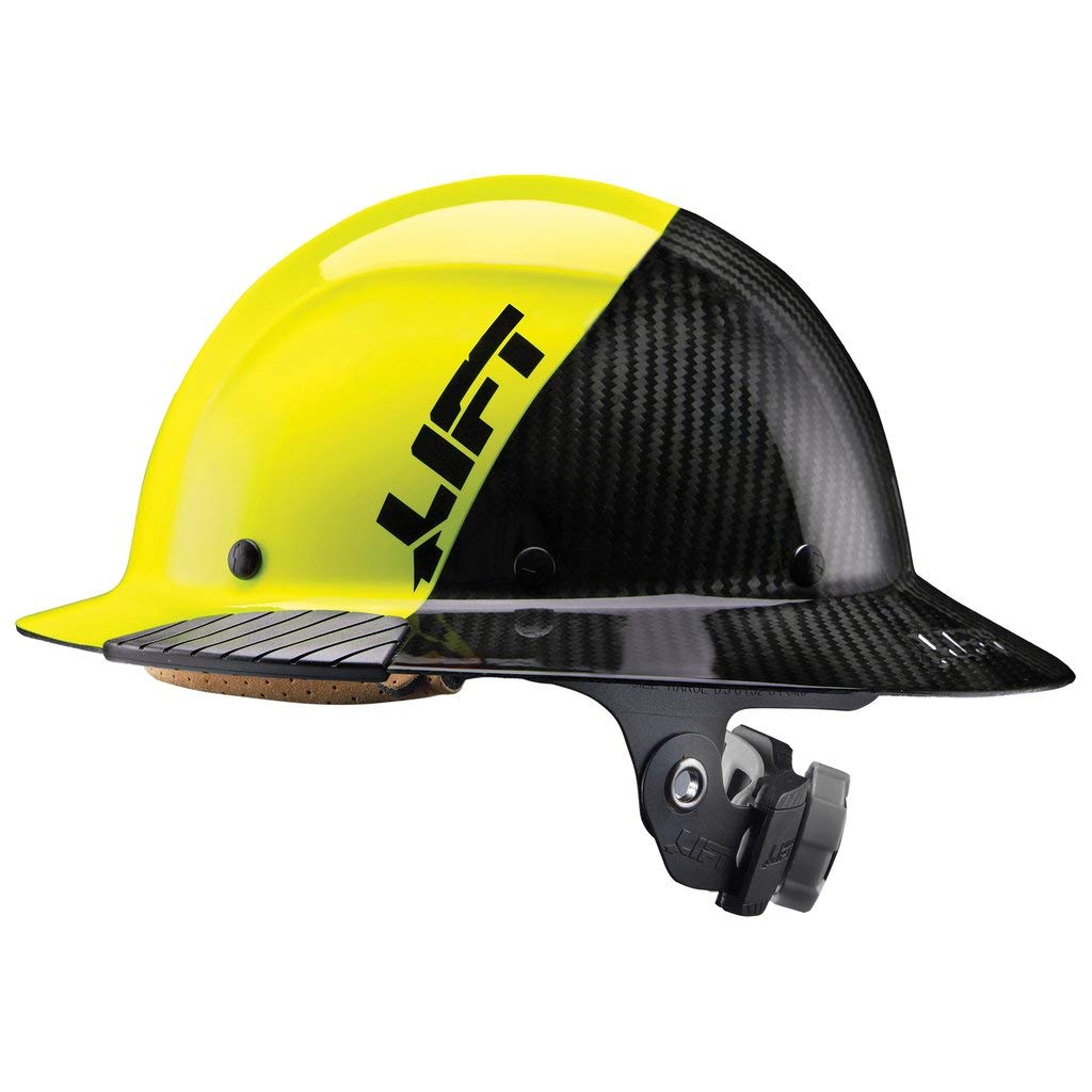 DAX Fifty 50 Carbon Fiber Full Brim Hardhat (Yellow) by LIFT Safety – One Size, Other, Yellow, Model 50 - HDF50C-19HC - YELLOW #3