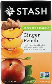 Stash Tea Green Ginger Peach Matcha (Pack of 2)