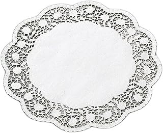 PADERNO World Cuisine Paper Doilies, Round Disposable Placemats, 13", 250PK White 47686-33