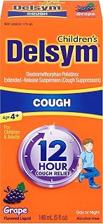 Delsym Extended Release Suspension Children's Grape-Flavored, 5-Ounces Box (Pack of 2)