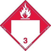 Labelmaster ZT9 Combustible Liquid Hazmat Placard, Blank, Tagboard (Pack of 25)
