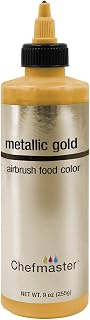 Chefmaster Airbrush Food Color, 9-Ounces, Metallic Gold