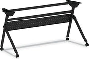 Alera Flip and Nest Table Base, 55.88w x 23.63d x 28.5h, Black