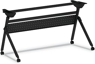Alera Flip and Nest Table Base, 55.88w x 23.63d x 28.5h, Black