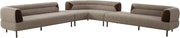 Plume - Modern Brown Fabric Sectional Sofa