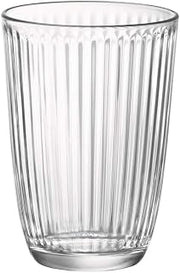 Bormioli Rocco Line 13.25 oz. Long Drink Drinking Glasses for Cold Drinks, Juices, and Cocktails, Clear, Set of 12