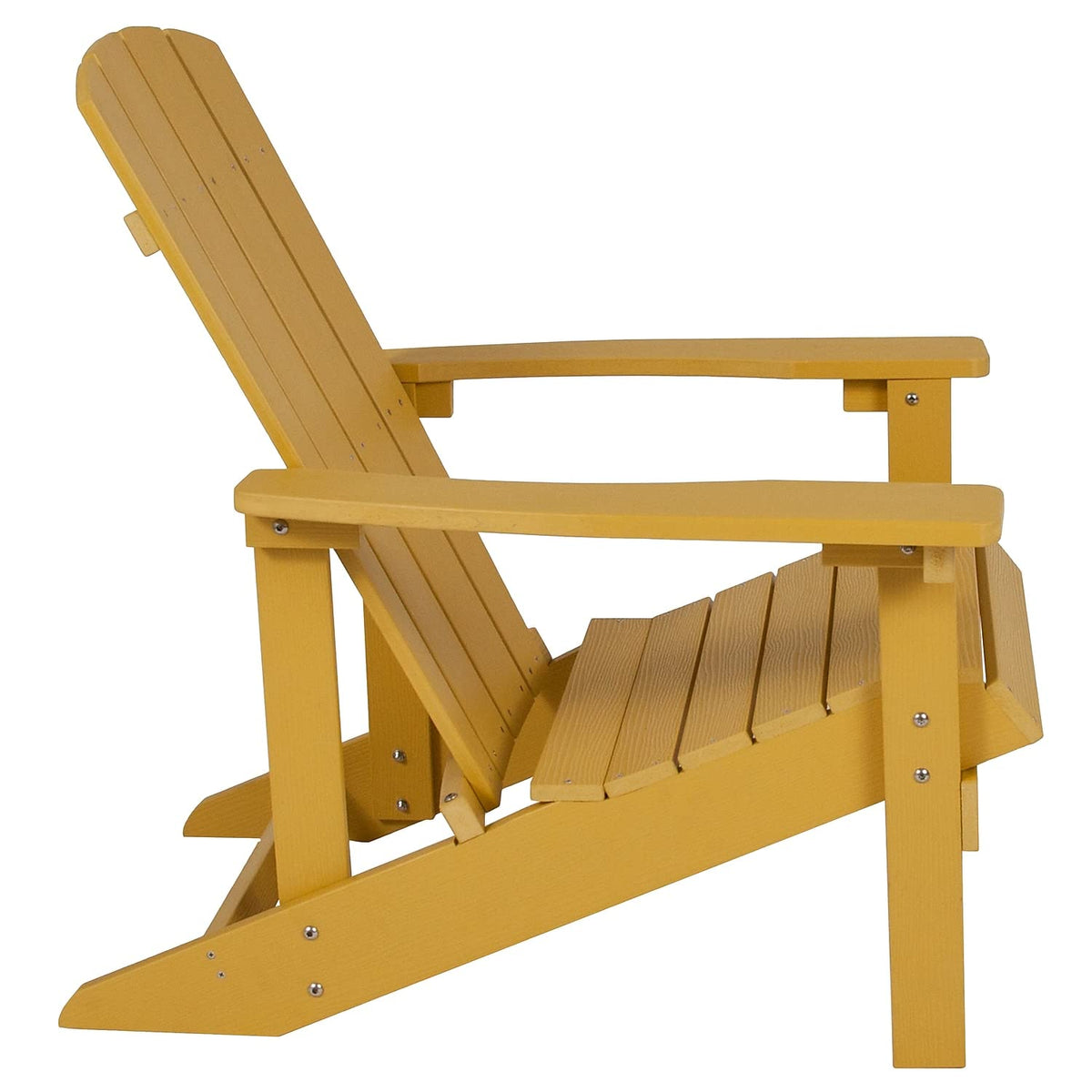 Charlestown Commercial Grade Indoor/Outdoor Adirondack Chair by Flash Furniture – Set of 1, Polystyrene, Yellow, Model JJ-C14501-YLW-GG