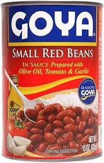 Goya Small Red Beans in Sauce, High in Fiber, Pantry Staple, 15 oz, 2-Pack
