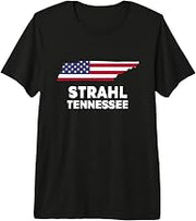 Distressed Patriotic USA Flag Strahl, Tennessee Premium Tri-blend T-Shirt
