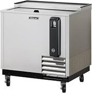 TBC36SD 8 cu. ft. Bottle Cooler with Forced Air Cooling System High Density PU Insulation PE Coated Dividers Efficient Refrigeration System and Stainless Steel Construction: Stainless Steel
