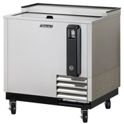 8 cu. ft. Bottle Cooler with Forced Air Cooling System High Density PU Insulation PE Coated Dividers Efficient Refrigeration System and Stainless Steel Construction: Stainless