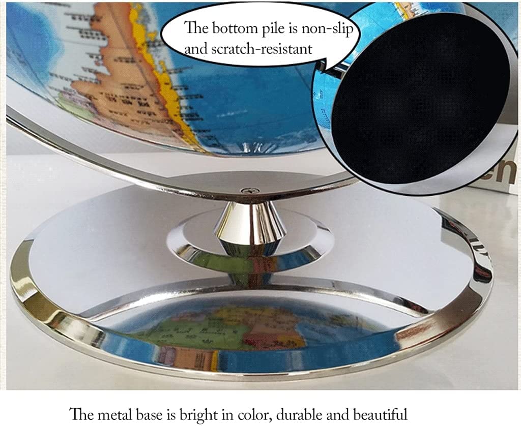 World Globe Newest Globe 720° Rotating Education Globe with Stand Large Desktop 19.6 in Diameter World Globe Office Decoration Globe Clear Text Marking by HRTC – Model 10456622