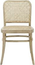 Furnifact Wooden Dining Side Chair with Ladder Back, Kitchen Chairs and Dining Room Chairs for Table Seating, Gray