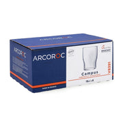 Set of 6 Campus glass glasses 18 cl by Arcoroc – 18 cl, 180.0 milliliters, Glass Tempered Glass, Transparent, Pack of 6