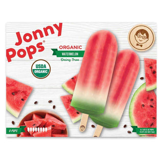 Organic Watermelon Ice Pop - 48 per case. by JonnyPops – 48 pieces, Pack of 48
