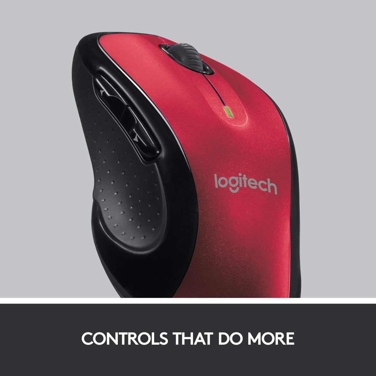 M510 Wireless Computer Mouse by Logitech – Rubber, Red, Model 910-004554