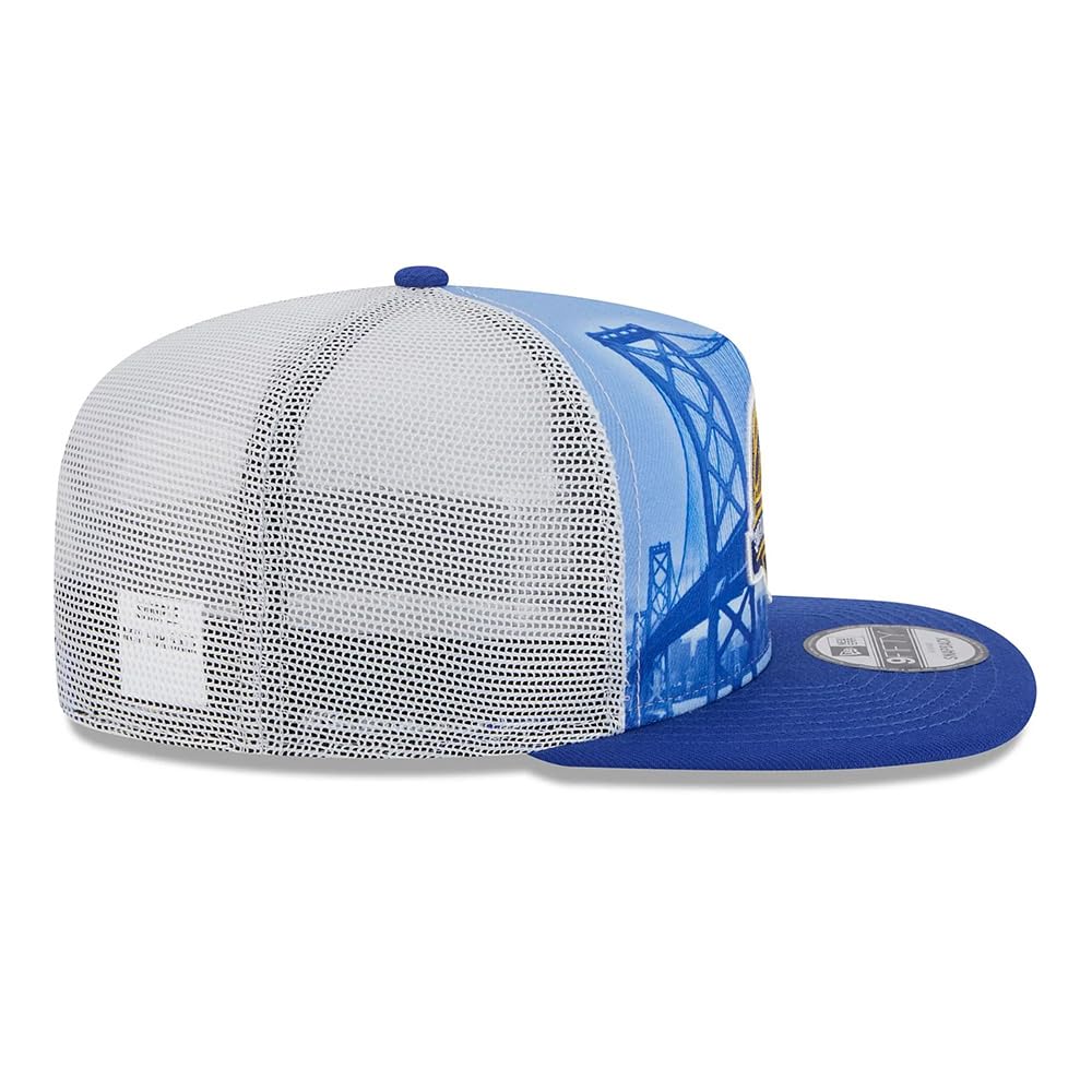 SF San Francisco Bay 9FIFTY A-Frame 2025 All-Star Game Golden Gate Snapback Cap by New Era – Cotton, Polyester, White, Royal, Model 60652368