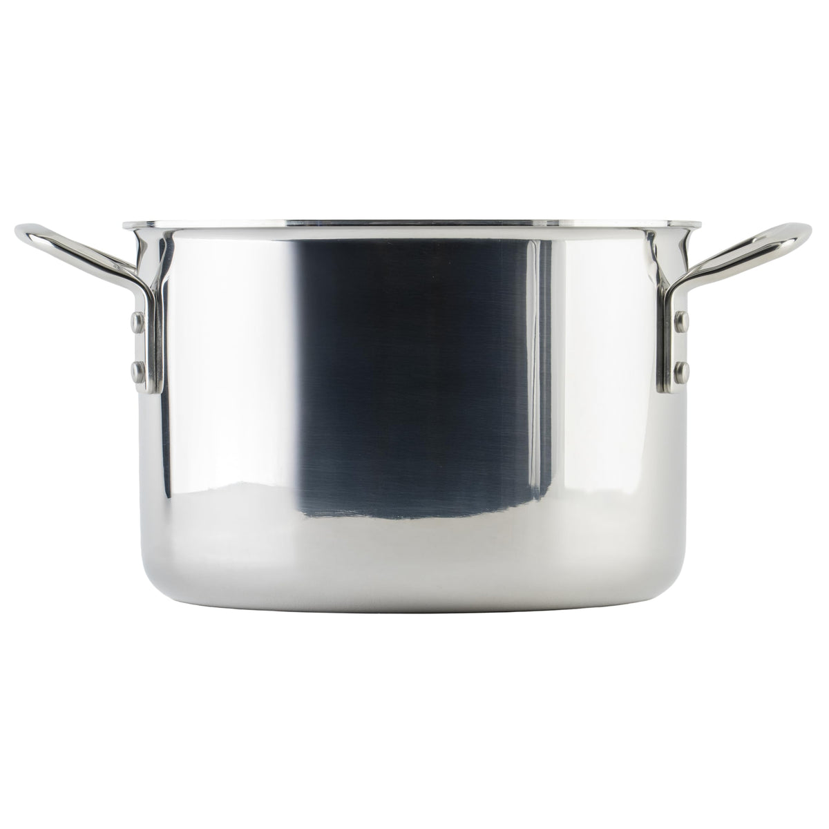 Tri-Ply Stock Pot by Winco – 6 Quarts, Stainless Steel, Silver, Model TGSP-6