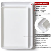 VITEVER Serving Trays, 6 Pack 16 x 11 Inch, White