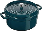 STAUB 1003317 Cast Iron Roaster/Cocotte, Round, 28 cm, 6.7 L, La Mer