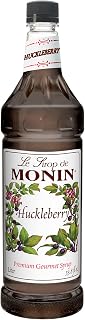 Monin Flavored Syrup,Huckleberry, 33.8-Ounce Plastic Bottle (1 Liter)