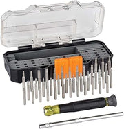KLEIN TOOLS 32717 Precision Screwdriver Set with Case, All-in-One Multi-Function Repair Tool Set, 39 Bits Including Tamperproof Bits for Apple Products