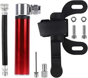 Mini Portable Air Pump Aluminum Bicycle Tire Inflator for Basketball (Red)