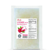 Coconut Jelly Topping nata de coco for Bubble Tea 400 g | Lychee Jelly | for Boba Tea by Fanale – 400g (Pack of 35)
