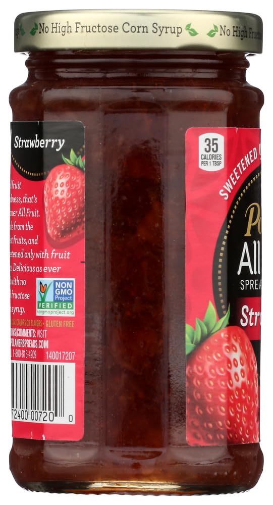 All Fruit Spreadable Fruit Strawberry by Polaner – 10 Ounce (Pack of 1), Red, Model 072400007200