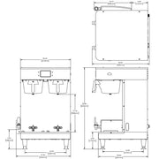 ICB SH PE Twin Infusion Series Coffee Brewer for Soft Heat Servers by Bunn – Stainless, Model 53600.0100