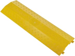 Global Industrial 1-Channel Drop Over Cable Protector, 18,000 lbs. Cap., Yellow