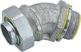 RACO 3565 Liquid Tight Connector, Steel, 45 Degree, Insulated, 1-1/4" (Pack of 10)