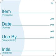 DayMark Safety Systems DissolveMark IT113830 Item/Date/Use By Label, 3" x 3", White, Roll of 200