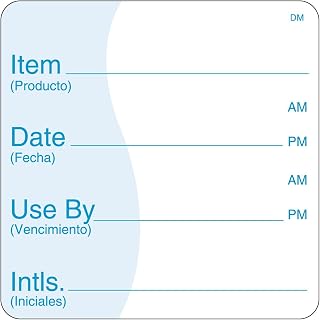 DayMark Safety Systems DissolveMark IT113830 Item/Date/Use By Label, 3" x 3", White, Roll of 200